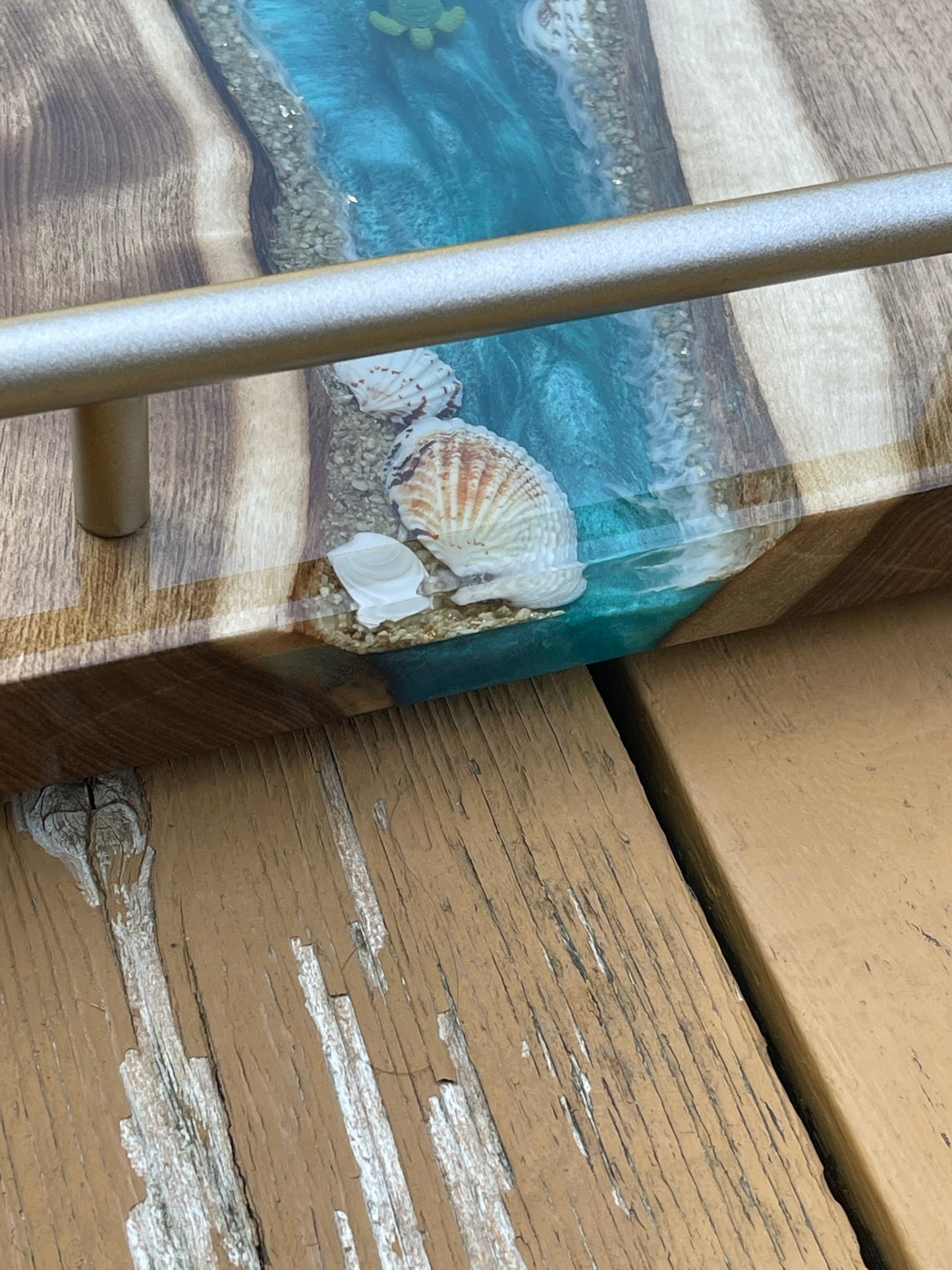 River Charcuterie Board / Serving Tray : Epoxy Resin & Wood