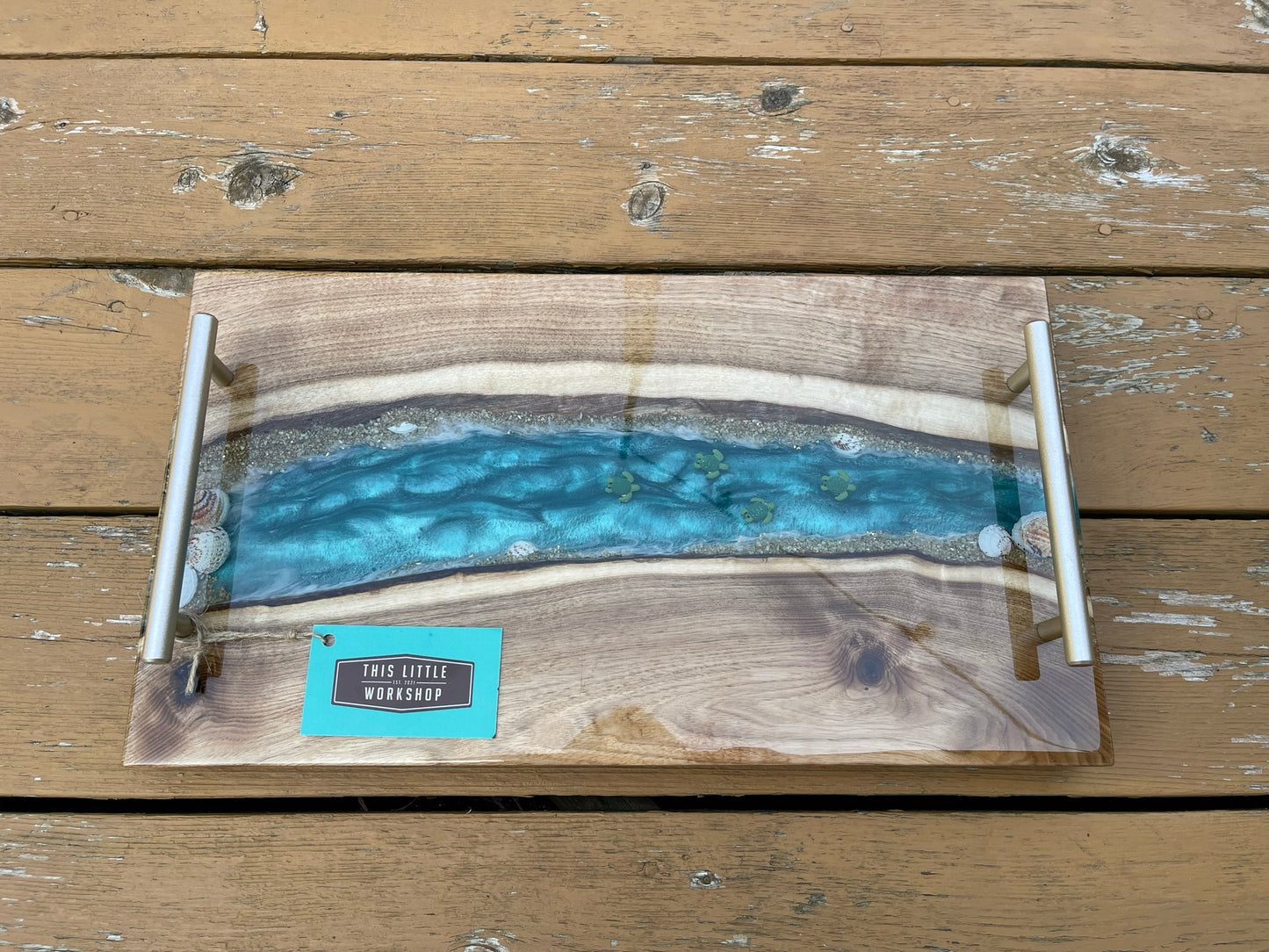 River Charcuterie Board / Serving Tray : Epoxy Resin & Wood