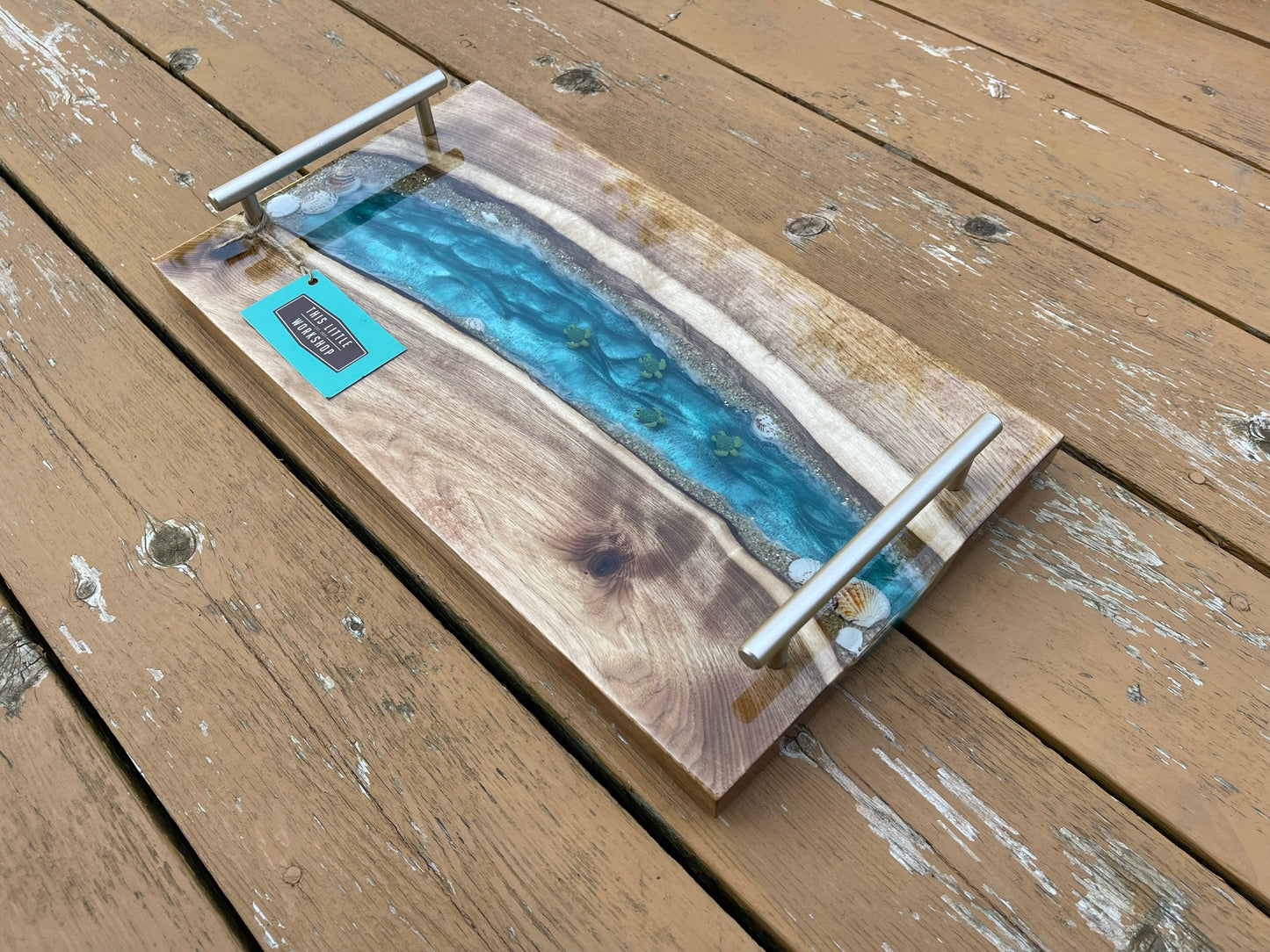 River Charcuterie Board / Serving Tray : Epoxy Resin & Wood