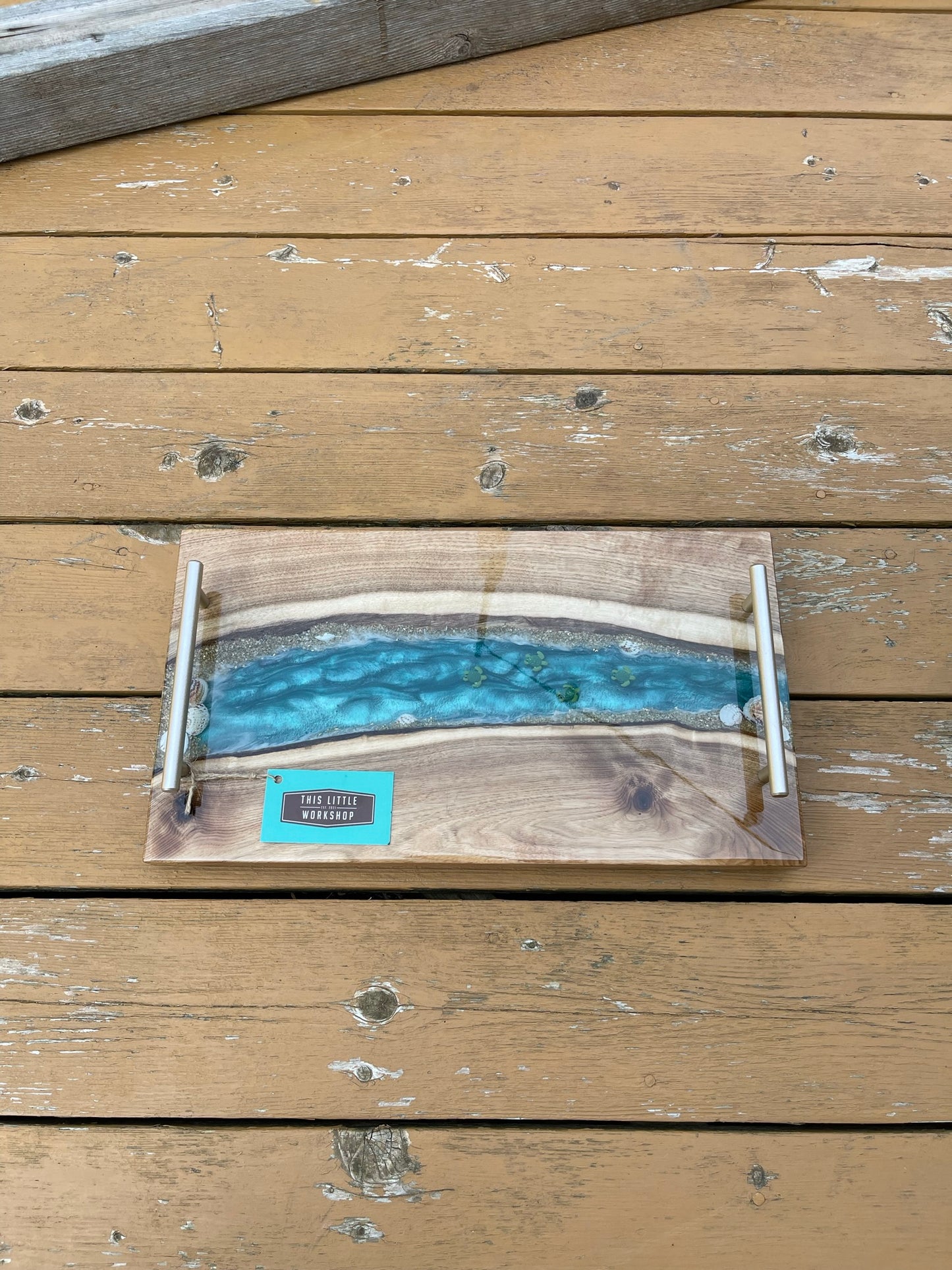River Charcuterie Board / Serving Tray : Epoxy Resin & Wood