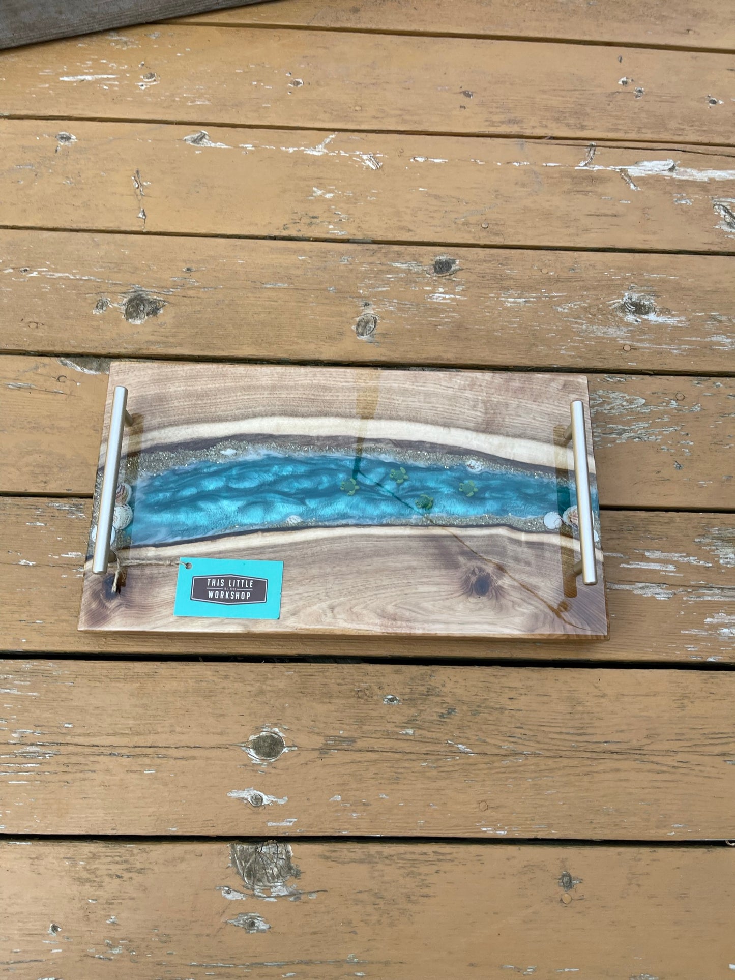 River Charcuterie Board / Serving Tray : Epoxy Resin & Wood
