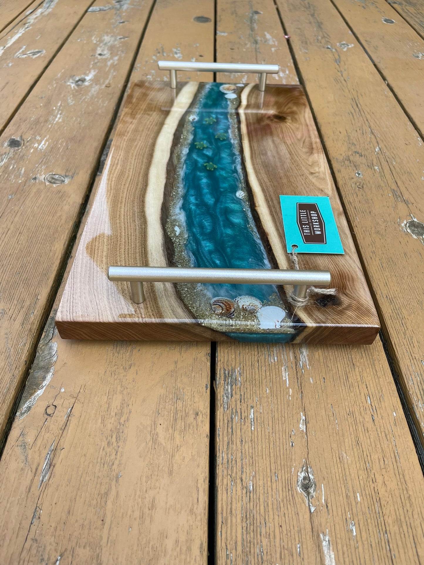 River Charcuterie Board / Serving Tray : Epoxy Resin & Wood