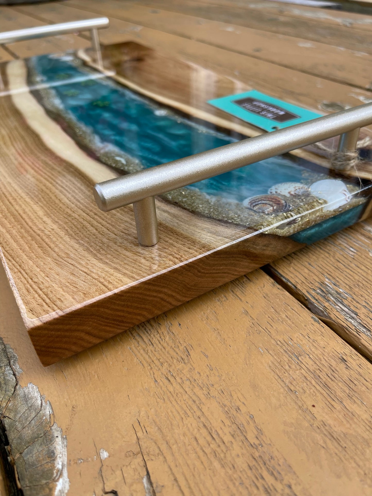 River Charcuterie Board / Serving Tray : Epoxy Resin & Wood