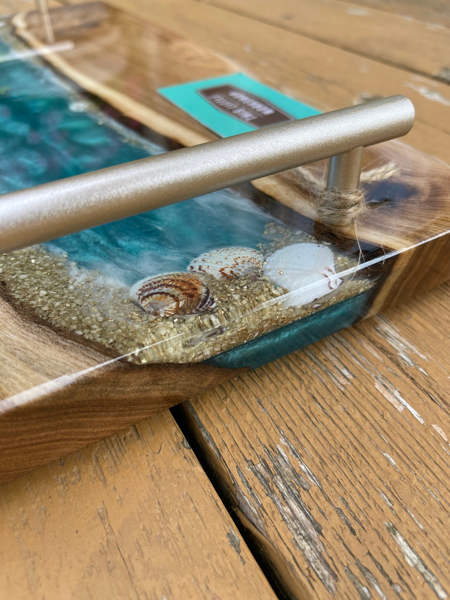 River Charcuterie Board / Serving Tray : Epoxy Resin & Wood