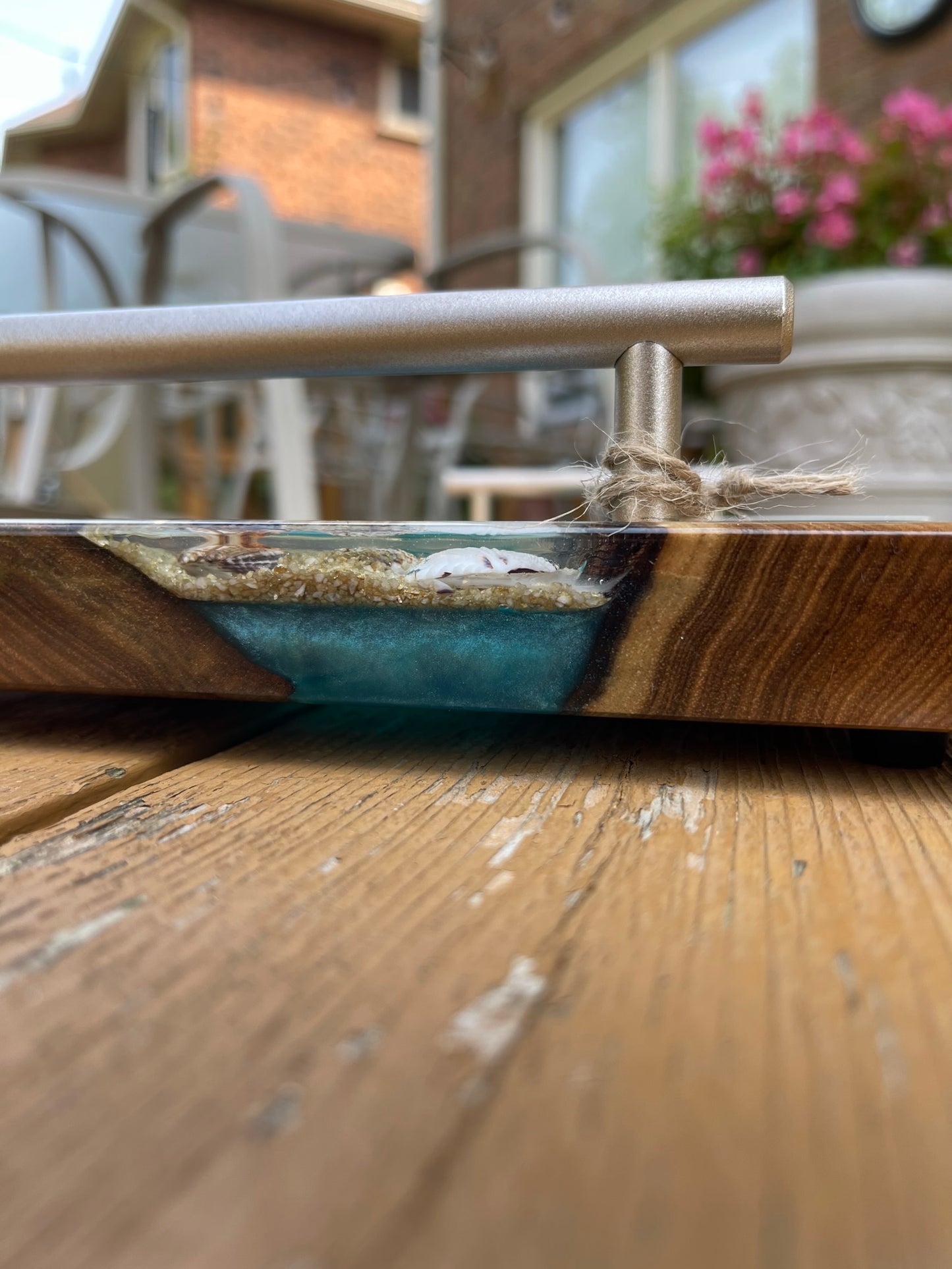 River Charcuterie Board / Serving Tray : Epoxy Resin & Wood