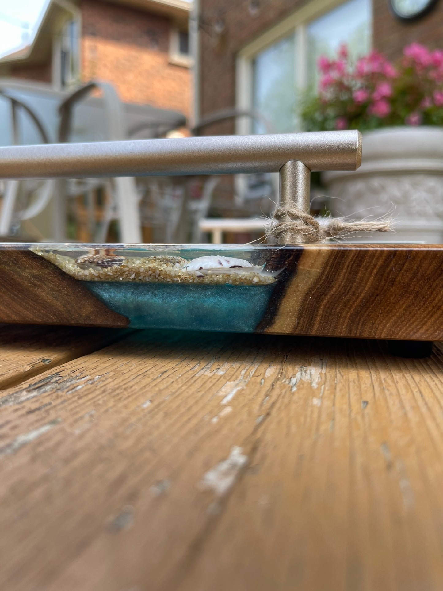 River Charcuterie Board / Serving Tray : Epoxy Resin & Wood