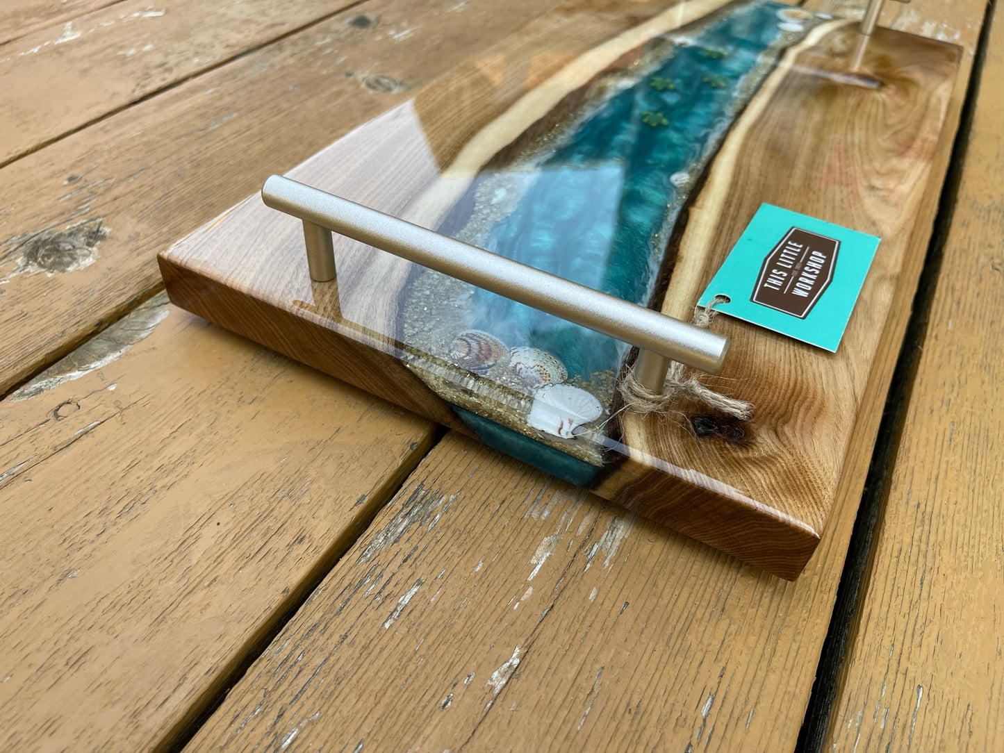 River Charcuterie Board / Serving Tray : Epoxy Resin & Wood