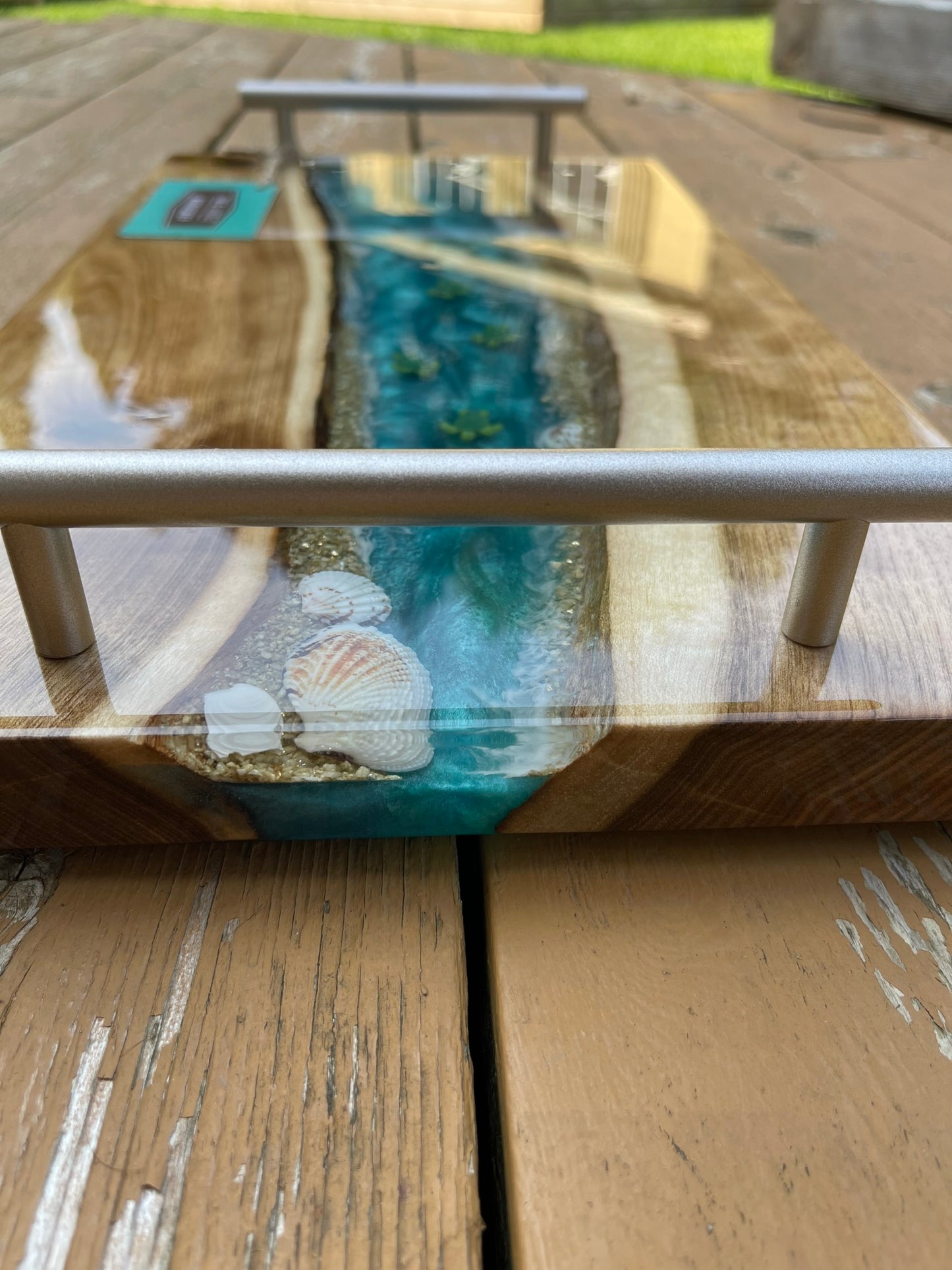 River Charcuterie Board / Serving Tray : Epoxy Resin & Wood