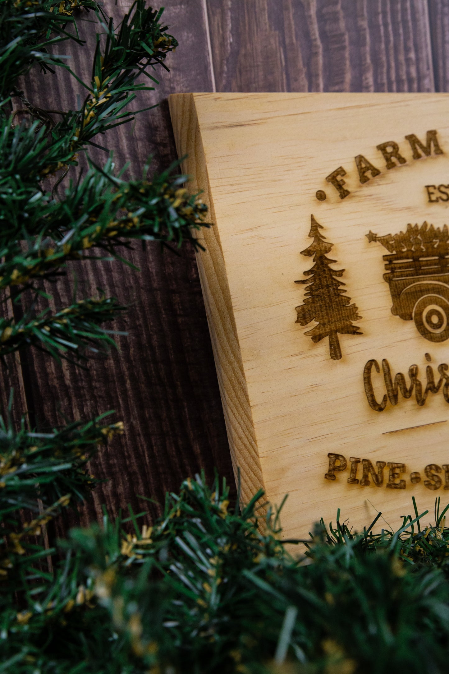 12" Rustic Style Christmas Sign